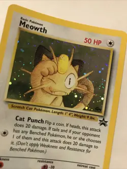 Pokemon Meowth Nintendo Black Star Promo 10 Holo Pokemon Card - Image 2