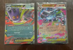 Pokemon EX Holo Mega Gengar EX & Mega Charizard X EX Card Lot - Phantasmal Flame - Image 1