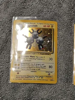 Pokemon TCG Base Set Holo Lot Mewtwo Nidoking Magneton 1999 3 Cards - Image 3