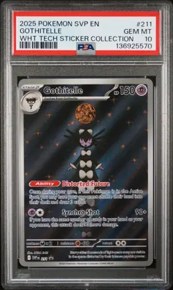 136925570 Gothitelle 2025 Pokemon SV White Flare Tech Promo - SVP EN #211 PSA 10 - Image 1