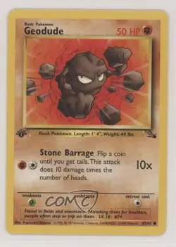 Geodude 1st Ed. Pokemon Fossil #47 1999 - Image 1