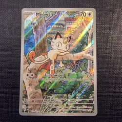 Pokemon Meowth 106/094 Phantasmal Flames Full Art Holo Illustration Rare HP 70 - Image 1