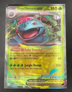 Mega Venusaur ex / Ivysaur Pokemon Lenticular Sign with Paper Mega Evolution Sig - Image 4