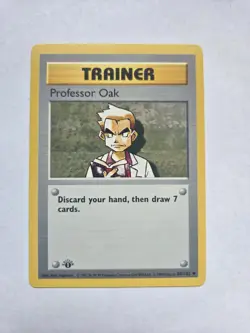 Pokemon Professor Oak Trainer 1st Edition Rare Base Set Shadowless 88/102 - Image 1