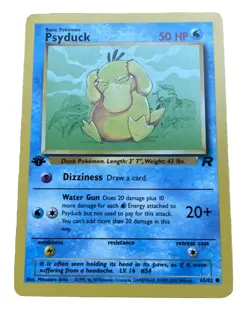 Pokemon Team Rocket 1st Edition Regular Finish Psyduck 65/82 NM-MT - Image 1