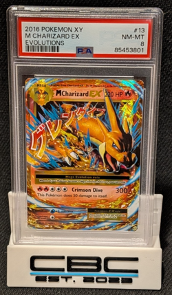 2016 Pokemon XY Evolutions M Charizard EX #13 PSA 8 NM-MT - Image 1