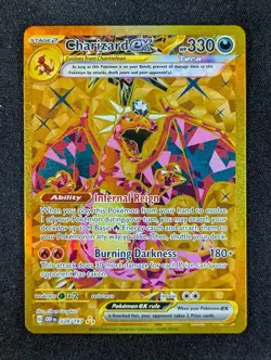 2023 Pokemon CHARIZARD EX #228/197 Obsidian Flame Hyper Rare English - Image 1