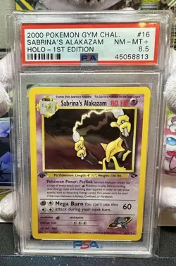 2000 POKEMON GYM CHALLENGE HOLO-1ST ED #16 SABRINA'S ALAKAZAM PSA 8.5- POP 10 - Image 1