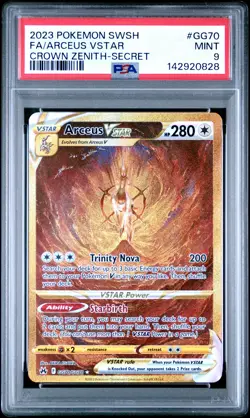 2023 POKEMON SWORD & SHIELD CROWN ZENITH SECRET FULL ART/ARCEUS VSTAR PSA 9 - Image 1