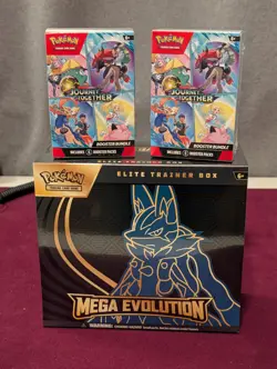 Pokemon Mega Evolution Elite Trainer Box + 2x Journey Together Booster Bundles - Image 1
