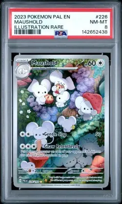PSA 8 - 2023 Pokemon Paldea Evolved Maushold #226 - Illustration Rare - Image 1