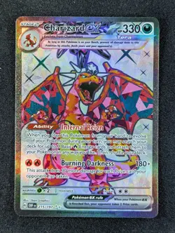 2023 Pokemon CHARIZARD EX #215/197 Obsidian Flame Ultra Rare English - Image 1