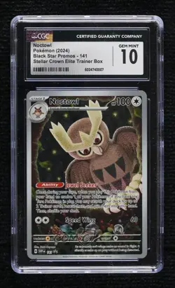 Noctowl Pokemon Scarlet & Violet Black Star Promo CGC 10 Gem Mint - Image 1