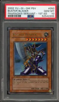 Yu-Gi-Oh! Buster Blader Pharaoh's Servant 1st Edition Ultra Rare PSV-050 PSA 10 - Image 1