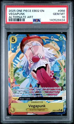 Vegapunk 2025 One Piece Anime 25th Collection #EB02-056 Alternate Art PSA 10 - Image 1