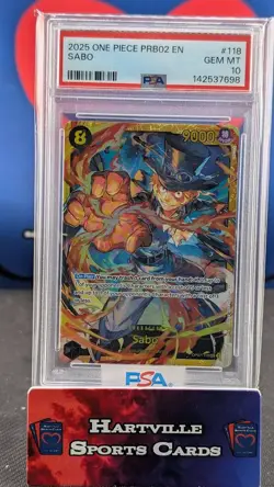 2024 ONE PIECE OP07-500 YEARS IN THE FUTURE #118 SABO PSA 10 - Image 1