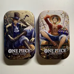One Piece TCG Mini Tins EMPTY Lot of 2 Sabo & Monkey D Luffy - Image 1