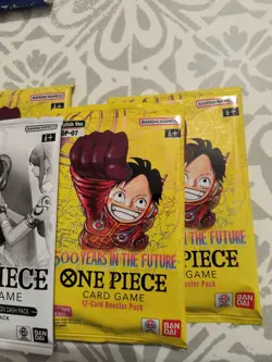 One Piece 500 Years In The Future OP-07 Five 5 Booster Packs Lot English + Dash - Image 2
