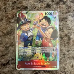 Ace & Sabo & Luffy OP13-007 SR One Piece Carrying On His Will English-Near Mint - Image 1