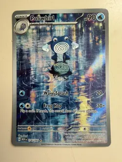 Pokemon TCG Poliwhirl Full Art 176/165 151 Card NM/M Condition - Image 1