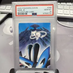2005 Pokemon Zukan Mime Jr Mew Adventure Card 086 PSA 10 - Image 1