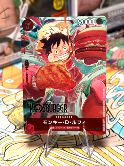Monkey D. Luffy ONE PIECE Card Japan P-080 Promo Mos Burger Promo - Image 1