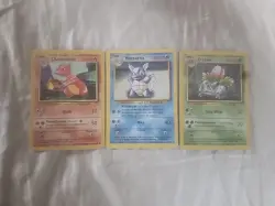 Starter pokemon cards Ivysaur Wartortle Charmeleon Base Set Fan favorites - Image 1