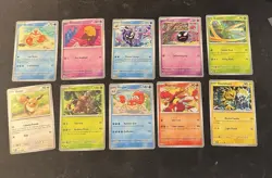 Pokemon 151 10 Card Lot All COMMONS AND UNCOMMONS NO HOLOS ELECTABUZZ EEVEE TCG - Image 2