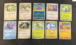 Pokemon 151 10 Card Lot All COMMONS AND UNCOMMONS NO HOLOS ELECTABUZZ EEVEE TCG - Image 2