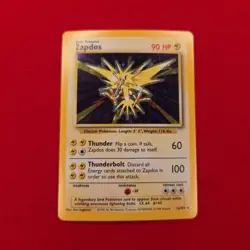 1999 Pokemon TCG Zapdos Holo Rare Card Base Set 16/102 - Image 1