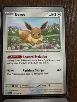 Lot Of 4 Miscut Error Pokemon cards Surging Sparks Eevee Yamask Exeggcute - Image 2