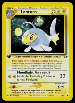 Pokemon Neo Genesis 38/111 Lanturn 1st Edition Pokemon Card - Image 1