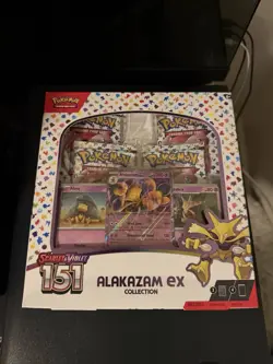 Pokemon TCG Scarlet & Violet 151 Alakazam ex Collection Box + Promo Cards - Image 1