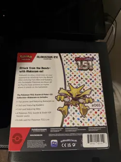 Pokemon TCG Scarlet & Violet 151 Alakazam ex Collection Box + Promo Cards - Image 3