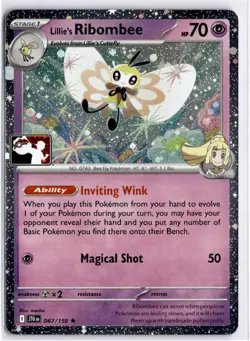 Lillie's Ribombee Rare Prize Pack Series Cards 067/159 NM - Image 1