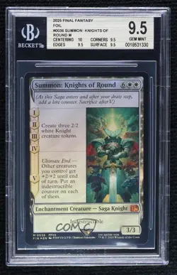 Summon: Knights of Round Foil Magic: Universes Beyond: Final Fantasy FIN BGS 9.5 - Image 1