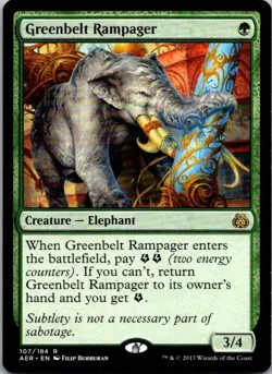 Greenbelt Rampager Aether Revolt MTG NM - Image 1