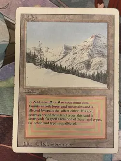 Taiga Dual Land MTG - Magic The Gathering -Revised Edition- HP - Image 1