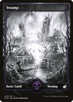 Swamp (FOIL) x1 - MTG Innistrad: Midnight Hunt MID #273 - Image 1