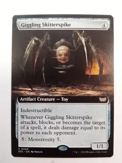 Giggling Skitterspike 66 EXTENDED ART Duskmourn: House of Horror MTG - Image 1