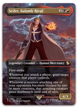Seifer, Balamb Rival (Borderless) #451 (NM) Final Fantasy FIC Magic MTG - Image 1