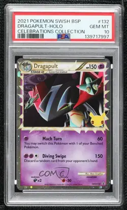 Dragapult (Celebrations Collection) Holo Pokemon Black Star Promo PSA 10 GEM MT - Image 1