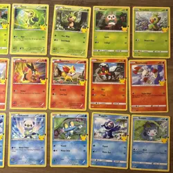 Pokemon 25th Anniversary McDonalds Promo Complete Master Set Non-Holo 25 cards - Image 2