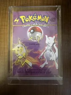 Pokemon Gold Strip ZAP! Sealed Theme Deck Shadowless WOTC - Image 1