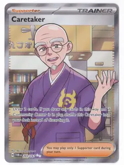 Pokemon Caretaker Twilight Masquerade 203/167 Ultra Rare Holo - NM - Image 1