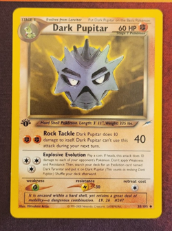 Pokemon Card - Dark Pupitar Neo Destiny 38/105 Uncommon 1st Edition - Image 1