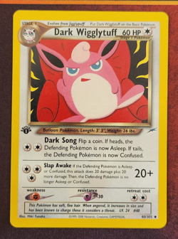 Pokemon Card - Dark Wigglytuff Neo Destiny 40/105 Uncommon 1st Edition - Image 1