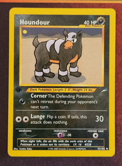 Pokemon Card - Houndour Neo Destiny 43/105 Uncommon 1st Edition - Image 1