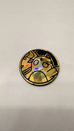 Raichu Gold Pokemon Flipping Coin/Token - Image 1