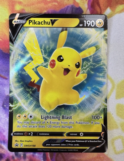 Pikachu V SWSH198 Black Star Promo Near Mint Pokemon TCG - Image 1